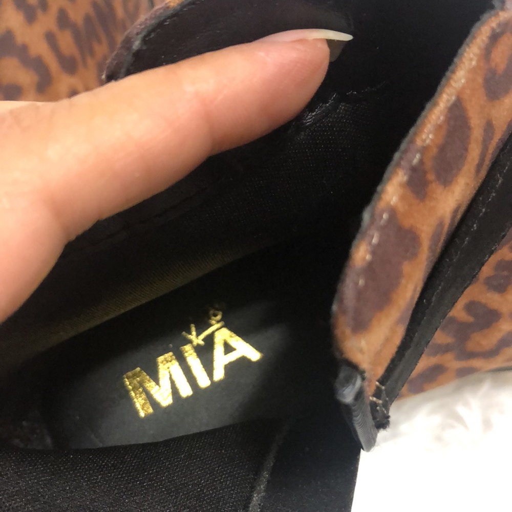 NWOT Mia Big Girls Ankle Boots Animal Print - Picture 6 of 16